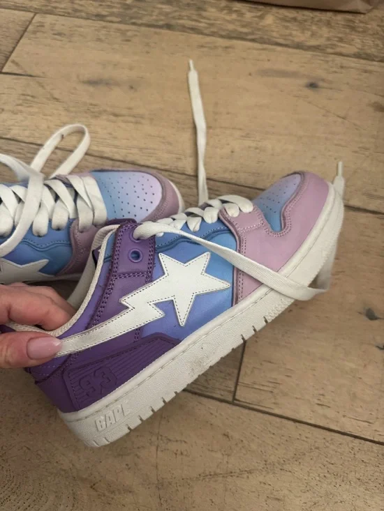 Bape Pastel Gradient BAPE STA Sneakers - Pink, Purple, Blue - Picture 2 of 4